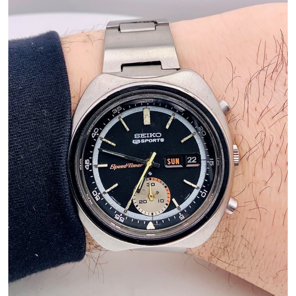 Mens Vintage Seiko Speedtimer 6139-7020 watch